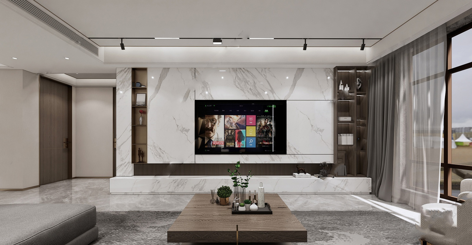 Mẫu Thiết Kế Phòng Khách Chung Cư 124m2 KĐT Trung Hòa – Nhân Chính