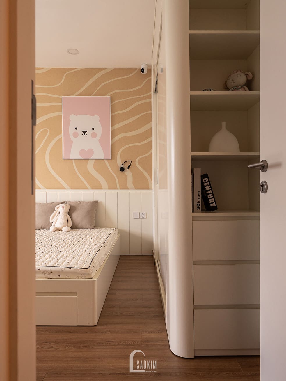 Thiết kế thi công nội thất phòng ngủ cho 2 bé phong cách Wabi Sabi mix Japandi – Ấm Áp và Đa Năng