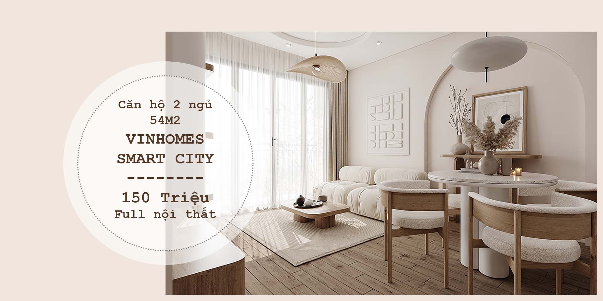 Thiết Kế Thi Công Chung Cư Vinhomes Smart City 150 Triệu Full Nội Thất