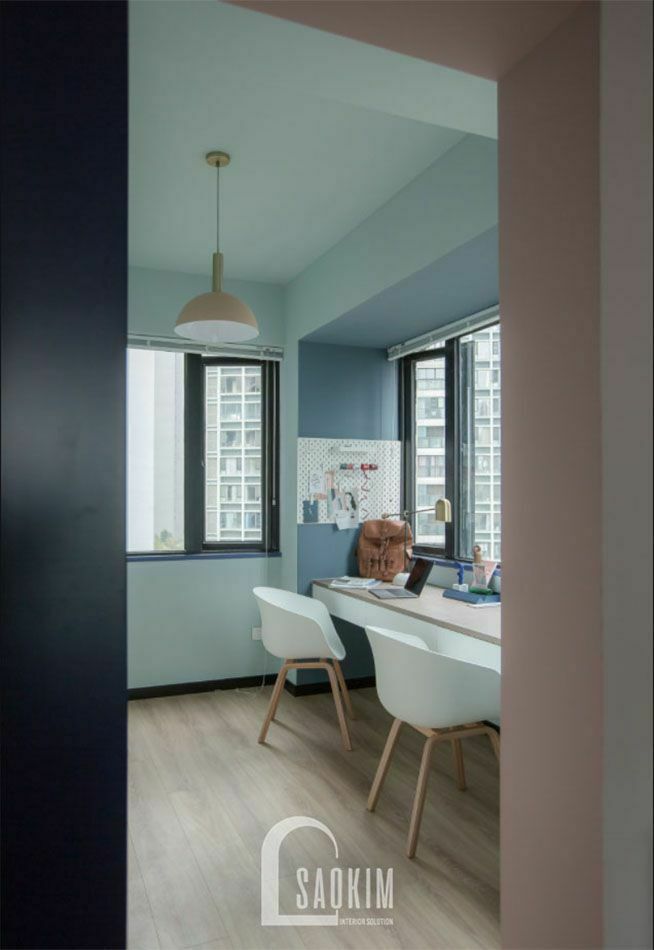 Thiết kế góc làm việc trong phòng đa năng