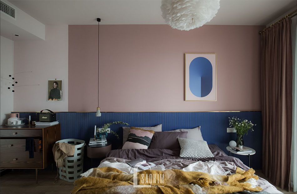 Không gian phòng ngủ 1 trong căn hộ chung cư 2 phòng ngủ+1 Vinhomes Smart City