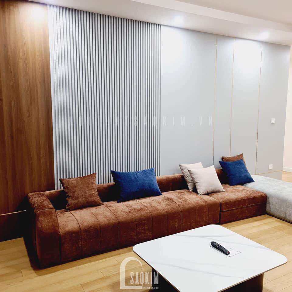 Không gian phòng khách đơn giản, tiện nghi