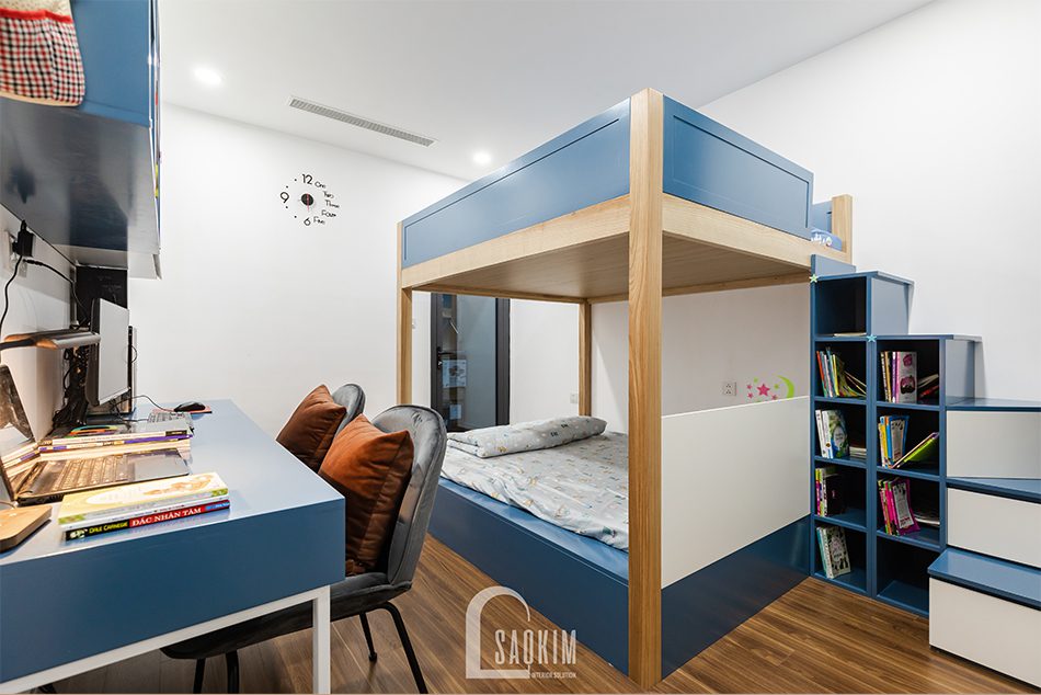 Hệ giường tầng được lựa chọn cho phòng ngủ của 2 bé