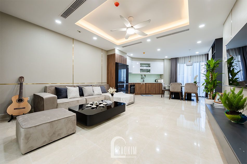 Hoàn thiện thi công nội thất chung cư 80m2 Golden Park
