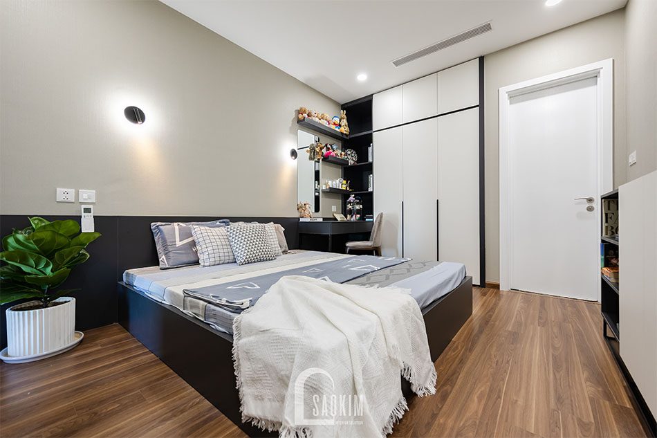 Hoàn thiện thi công phòng ngủ chung cư 80m2 Golden Park