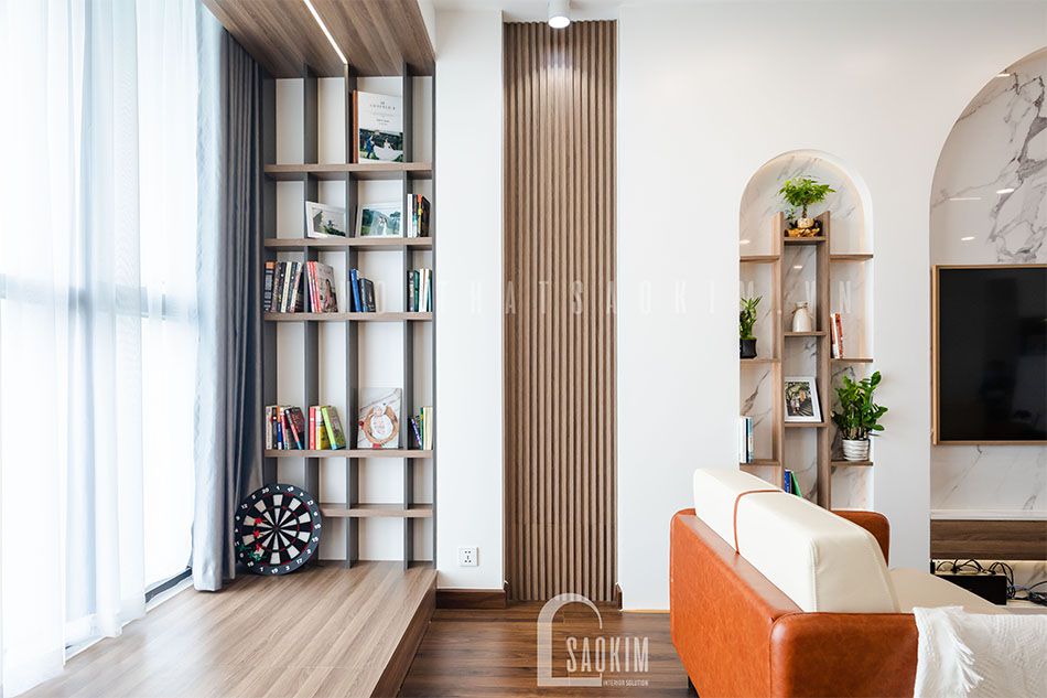 Thi công nội thất khu uống trà căn hộ cao cấp chung cư The Zen Gamuda 157m2 phong cách hiện đại và dấu ấn cá nhân