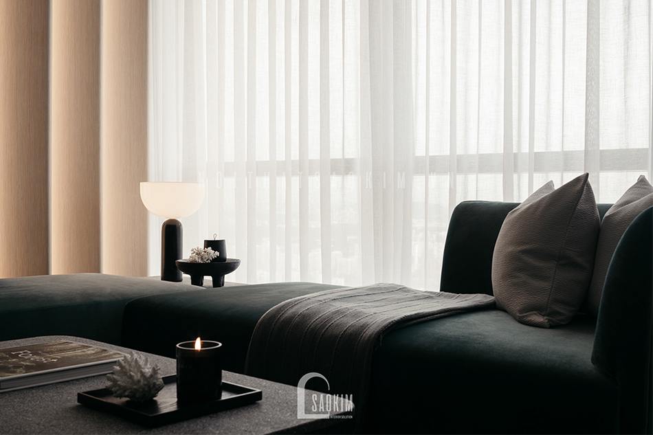 Thi công nội thất phòng khách căn hộ chung cư 60m2 - 6Th Element đẹp tinh tế, cuốn hút