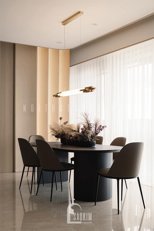 Thi công nội thất phòng ăn căn hộ chung cư 60m2 - 6Th Element đẹp tinh tế, cuốn hút