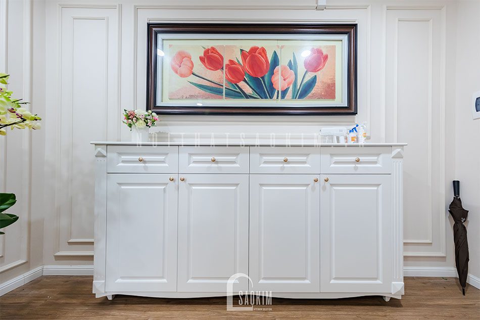 Thi công nội thất căn hộ phong cách Tân Cổ Điển dự án Le Grand Jardin Sài Đồng mang vẻ đẹp tinh tế, sang trọng