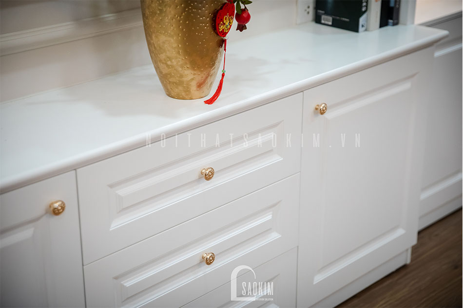 Thi công nội thất căn hộ phong cách Tân Cổ Điển dự án Le Grand Jardin Sài Đồng mang vẻ đẹp tinh tế, sang trọng