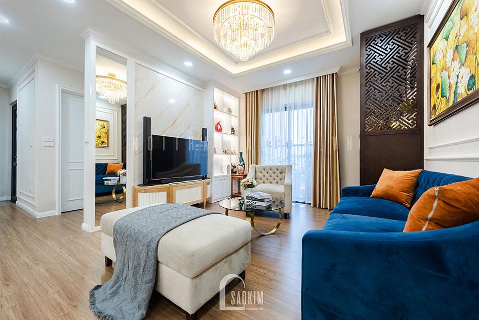 Thi công nội thất căn hộ phong cách Tân Cổ Điển dự án Le Grand Jardin Sài Đồng mang vẻ đẹp tinh tế
