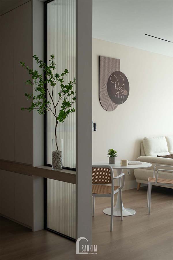 Thi công nội thất chung cư 48m2 Lacasta Văn Phú theo phong cách tối giản