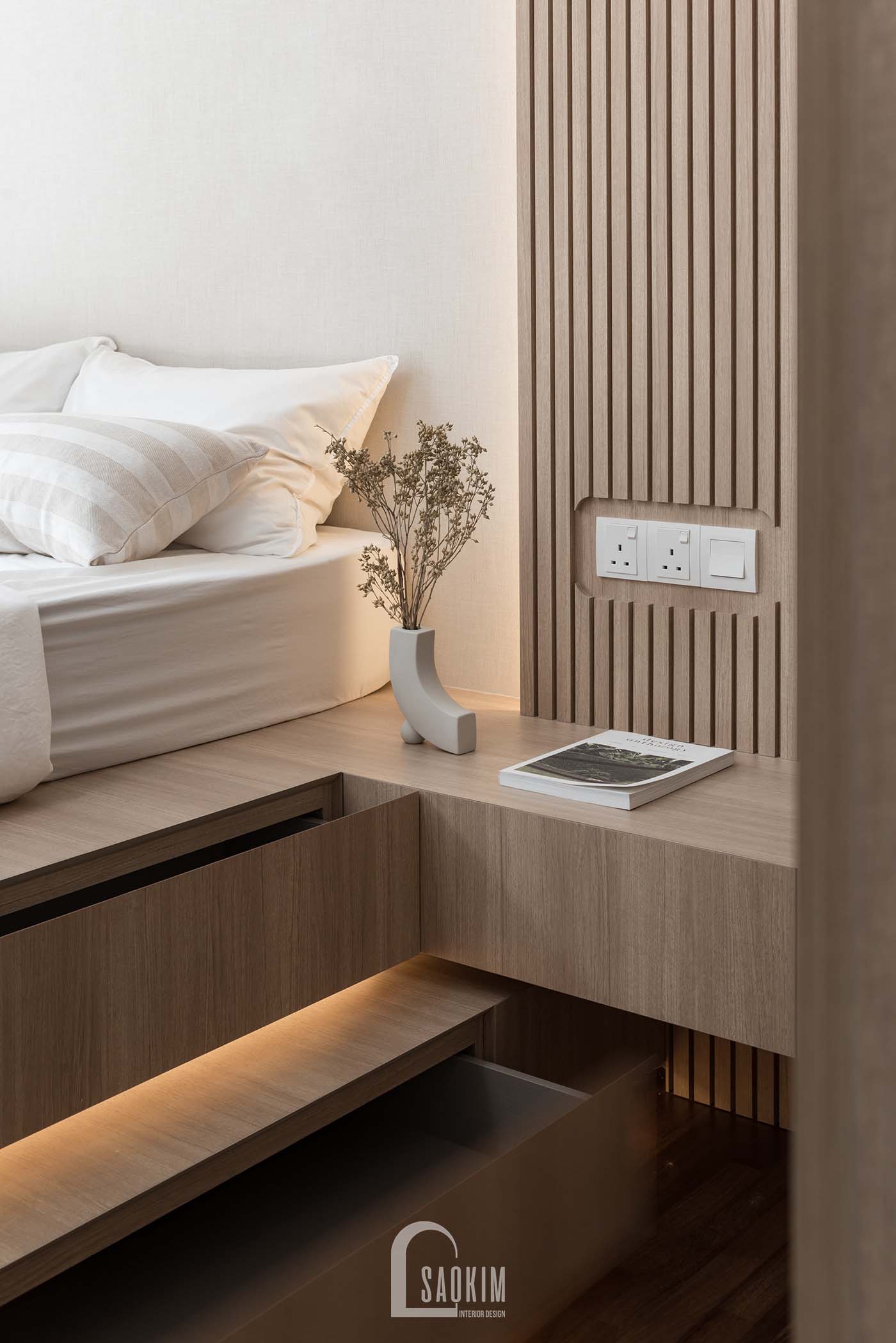 Thi công nội thất phong cách tối giản phòng ngủ 2 chung cư The Nine giá trị thẩm mỹ vượt thời gian