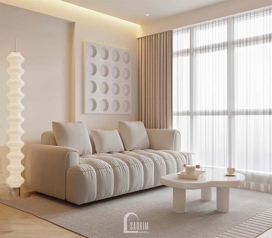 Thiết Kế Thi Công Căn Hộ 3 Ngủ Vinhomes Smart City Phong Cách Minimalist Nhẹ Nhàng, Trong Trẻo