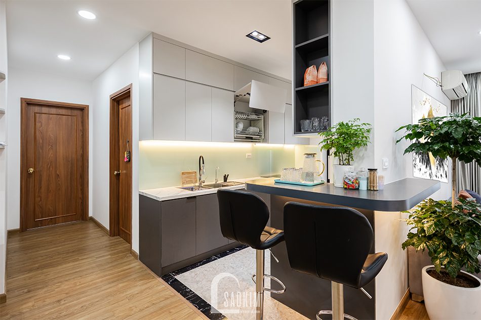 Thi công nội thất phòng bếp chung cư Iris Garden