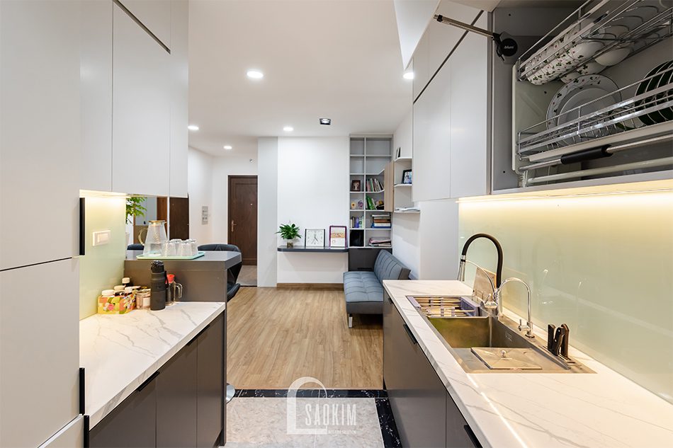 Thiết kế thi công phòng bếp chung cư theo phòng cách hiện đại