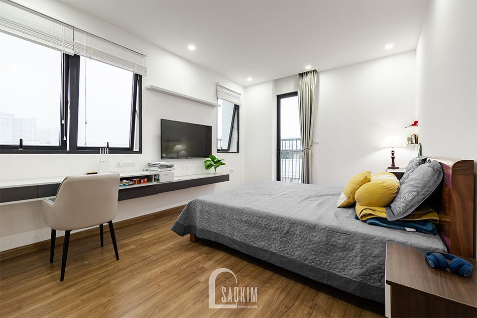 Thiết kế thi công nội thất phòng ngủ master chung cư Iris Garden