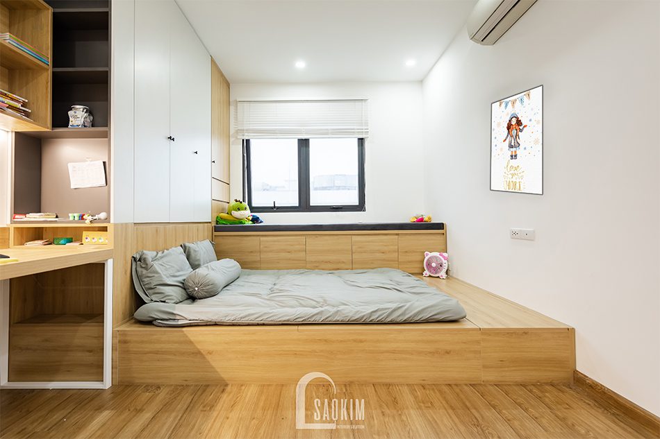 Thiết kế thi công phòng ngủ bé gái chung cư Iris Garden mang vẻ đẹp tinh tế