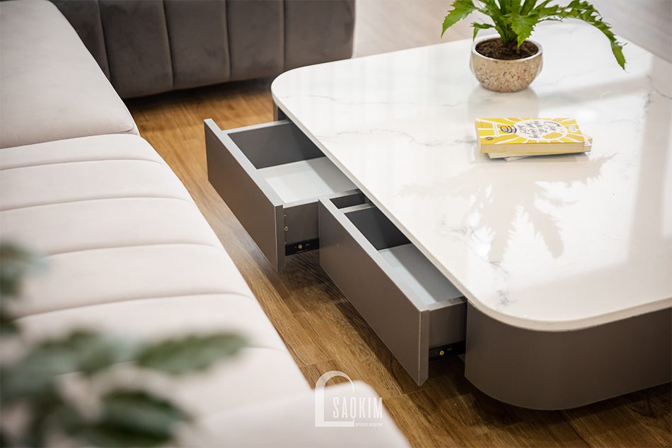 Bàn trà thiết kế thêm ngăn kéo