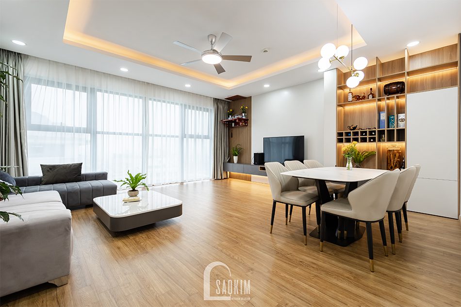 Không gian mở giúp căn hộ trở nên rộng thoáng