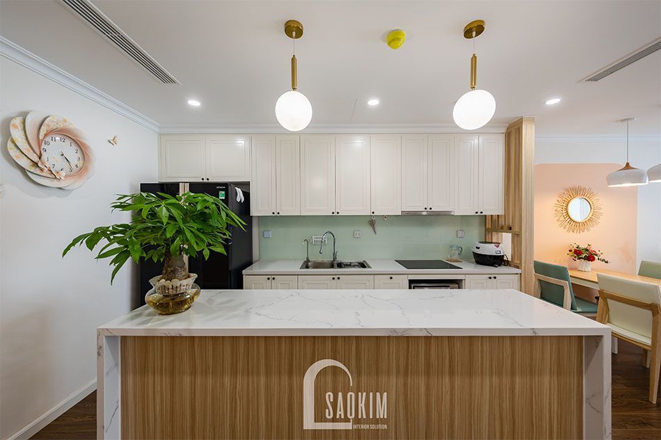 Thiết kế và thi công phòng bếp chung cư Sushine Garden