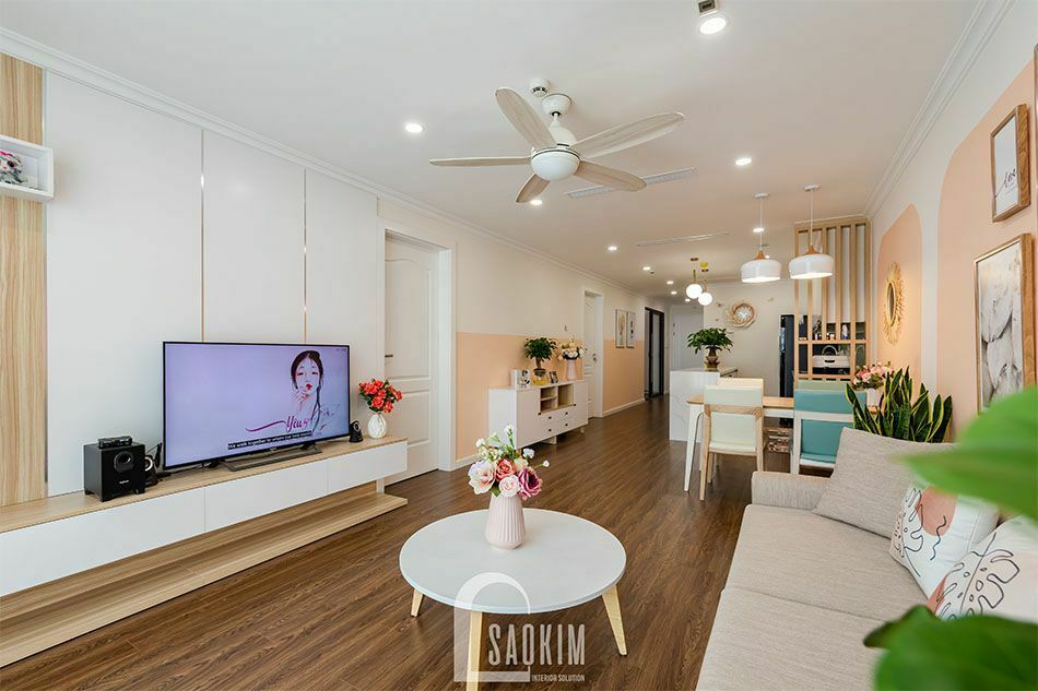 Thiết kế chung cư Sushine Garden gam màu pastel ngọt ngào, cuốn hút