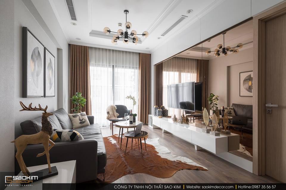 Thiết kế và thi công chung cư 83m2 Golden West Lê Văn Thiêm