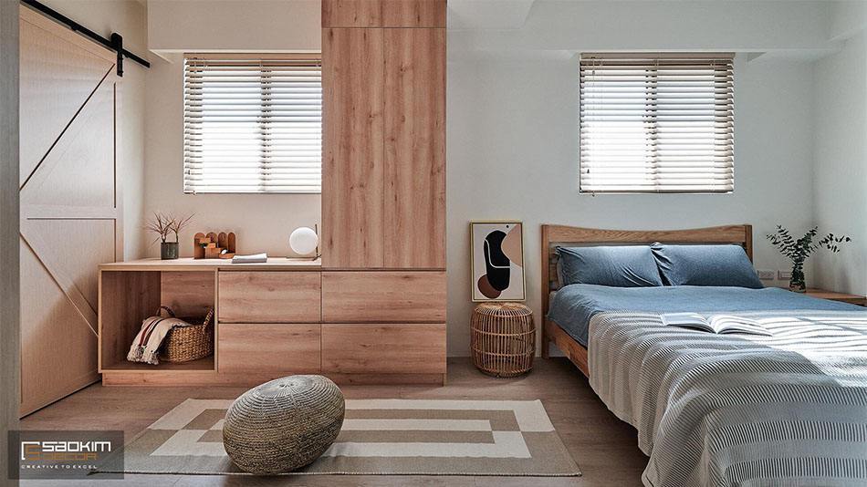 Thiết kế và thi công phòng ngủ nhà phố tại Hà Đông mang cảm giác mộc mạc, bình yên và ấm cúng