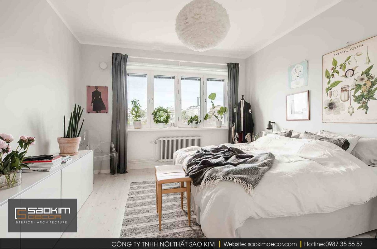 Thiết kế và thi công nội thất chung cư Vinhome Gardenia theo phong cách Scandinavian (Bắc Âu)