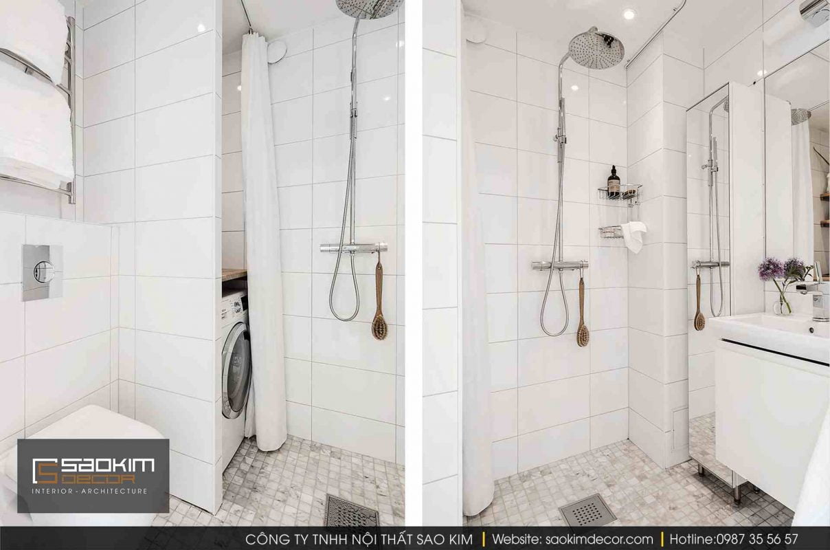 Thiết kế và thi công nội thất phòng tắm chung cư