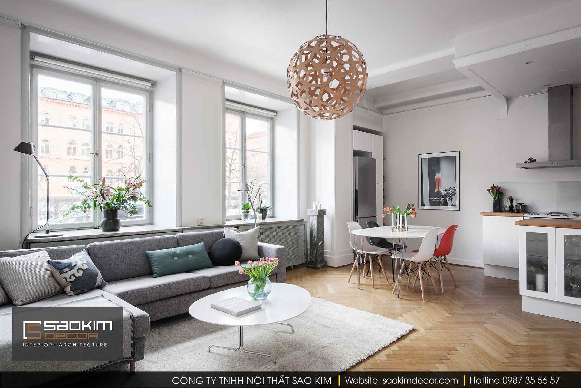 THIẾT KẾ VÀ THI CÔNG NỘI THẤT CHUNG CƯ VINHOME GARDENIA 54M2