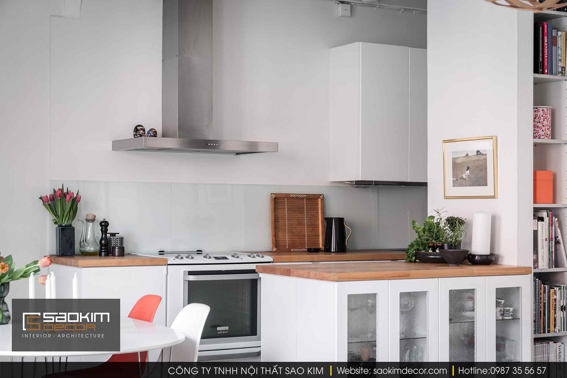 Thiết kế và thi công nội thất phòng bếp phong cách Scandinavian (Bắc Âu)