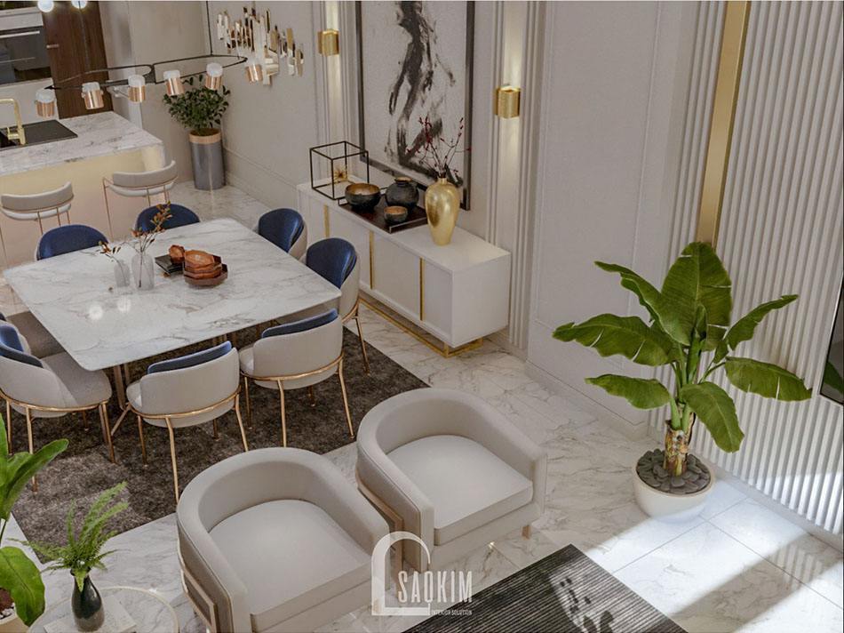 Thiết kế phòng ăn sang trọng, thanh lịch