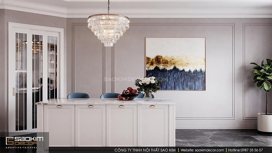 Thiết kế nội phòng bếp biệt thự