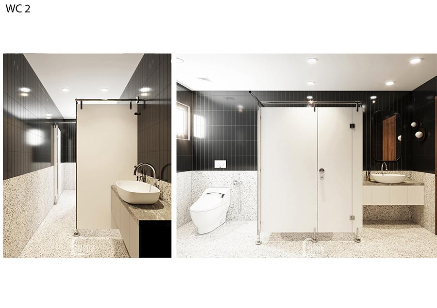 Thiết kế nội thất phòng tắm 2 villa