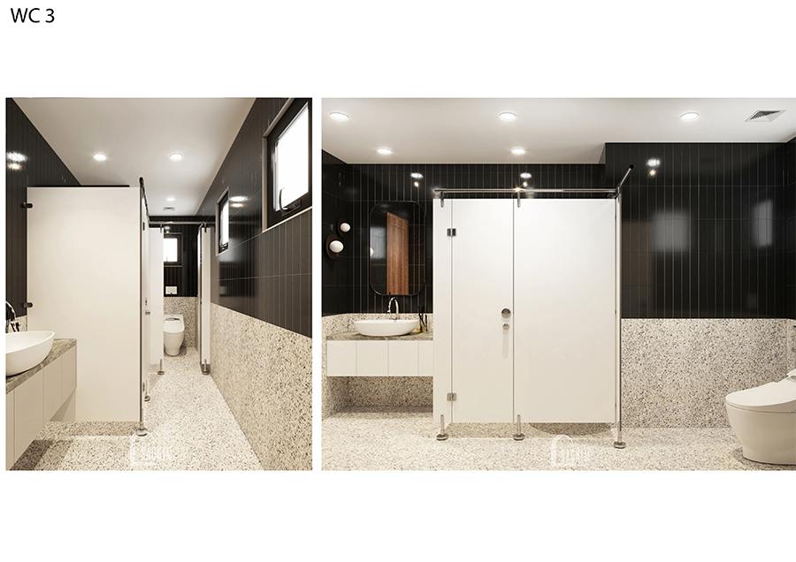 Thiết kế nội thất wc 3 villa