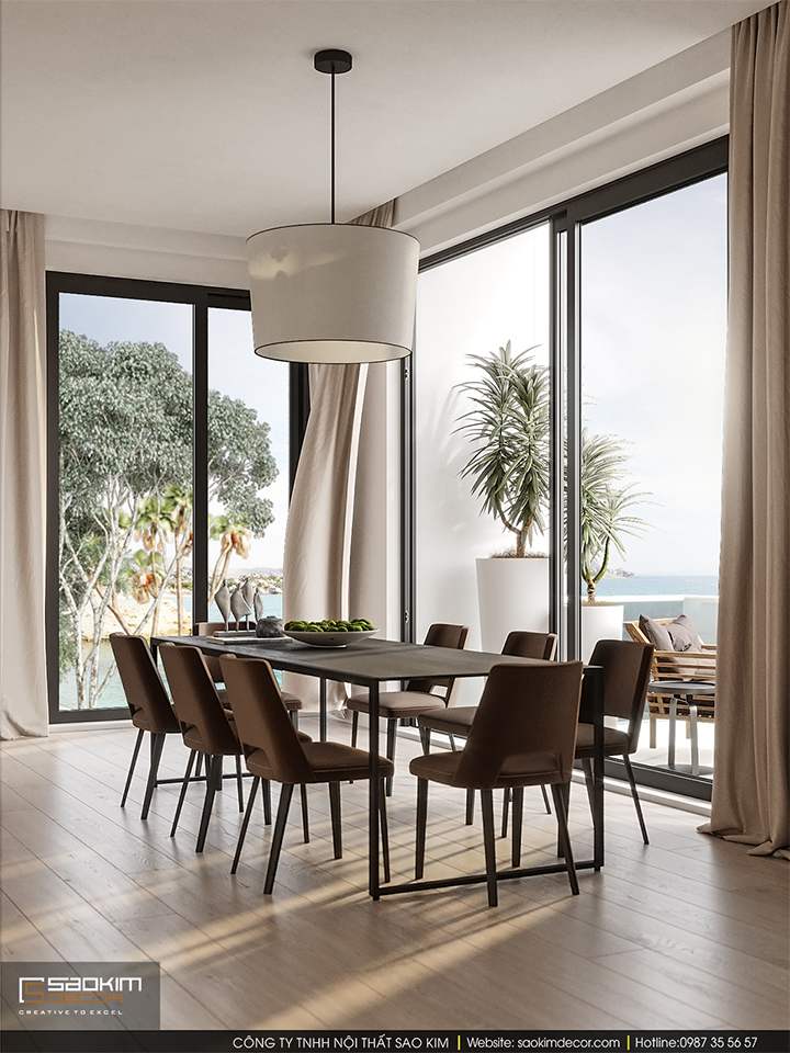 Thiết kế phòng ăn biệt thự tại Đà Nẵng