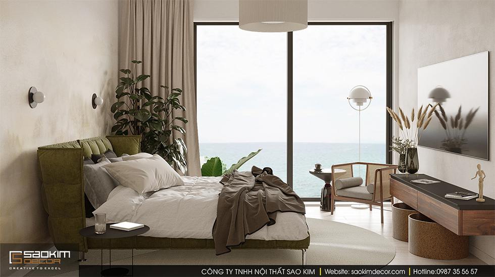 Thiết kế phòng ngủ biệt thự ven biển tại Đà Nẵng