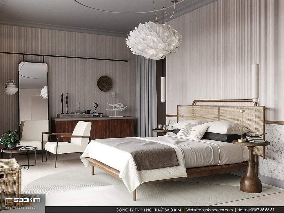 Thiết kế phòng ngủ biệt thự ven biển tại Đà Nẵng