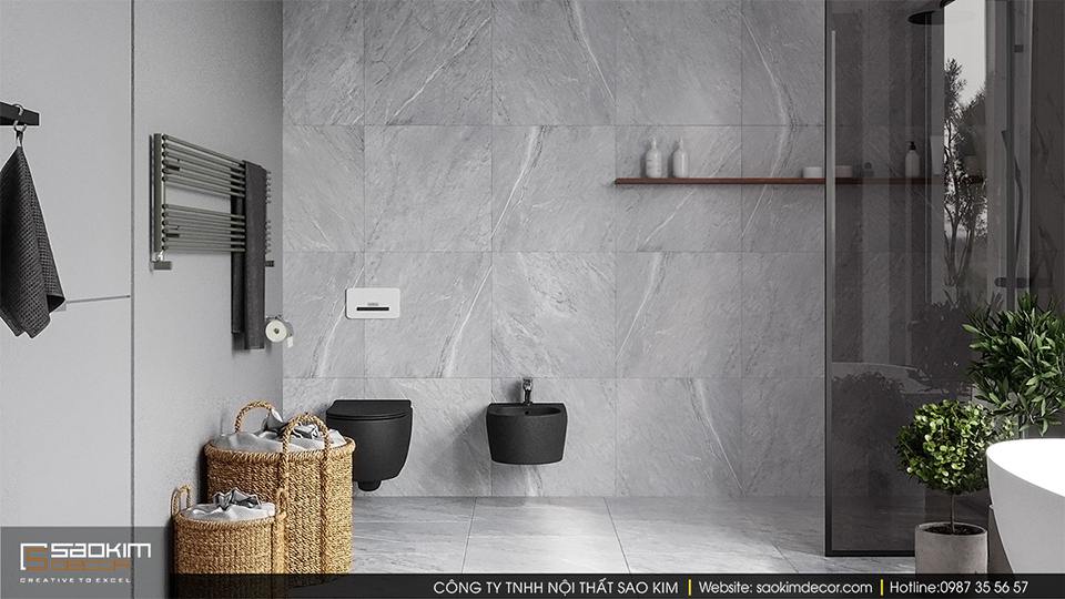 Thiết kế phòng tắm biệt thự sang trọng, hiện đại