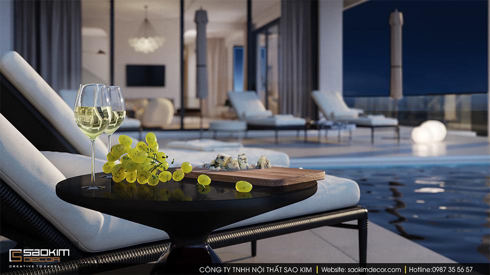 Thiết kế biệt thự biển tại Đà Nẵng có hồ bơi trong nhà