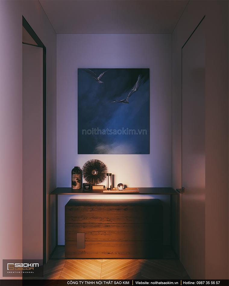 Hành lang căn hộ chung cư cao cấp