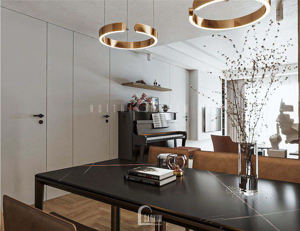 Tại đây vừa có thể thưởng thức món ăn vừa có thể quan sát phòng khách