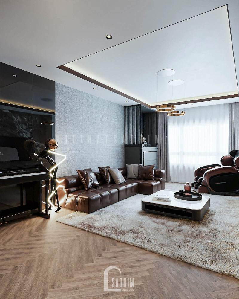 Bộ ghế sofa làm tăng thêm độ sang trọng hiện đại cho căn hộ