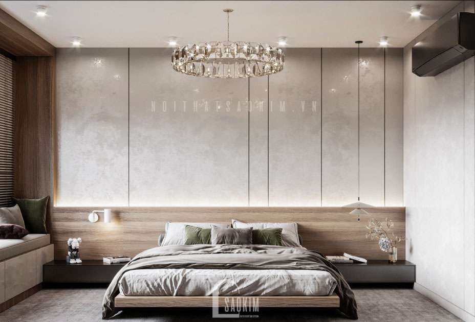 Mẫu phòng ngủ hiện đại của tại thiết kế căn hộ chung cư đẹp