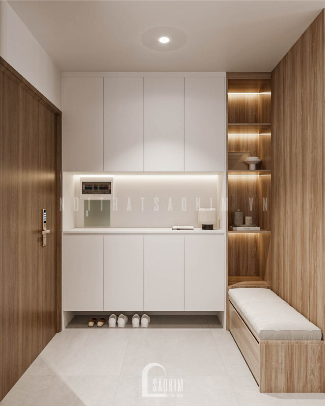  Sảnh chờ để đồ, giày dép