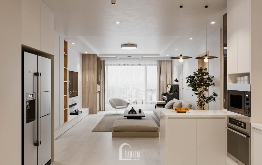 Một góc nhìn khác từ phòng ăn nhìn sang phòng khách