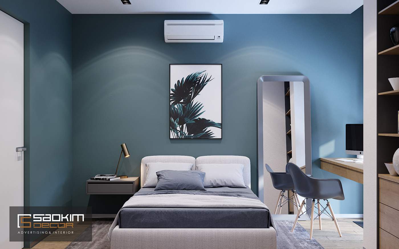 Thiết kế phòng ngủ 2 chung cư