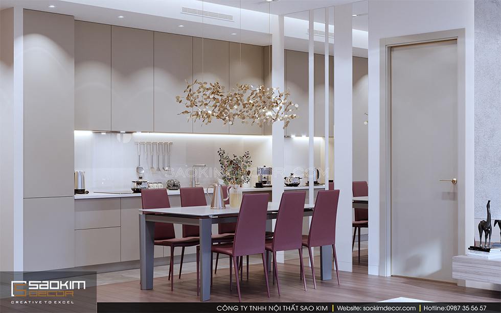 Thiết kế phòng bếp chung cư