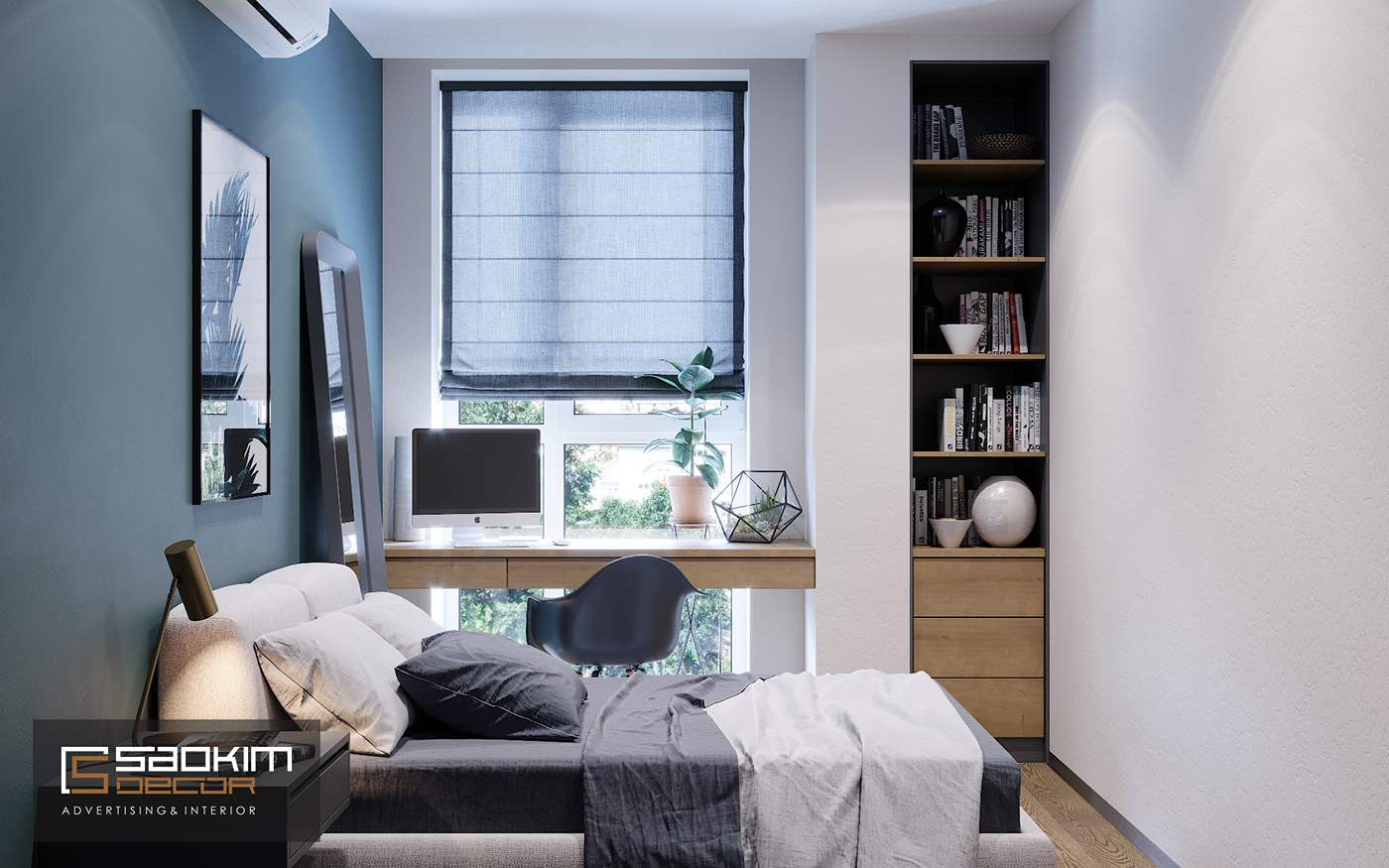 Thiết kế phòng ngủ 2 chung cư
